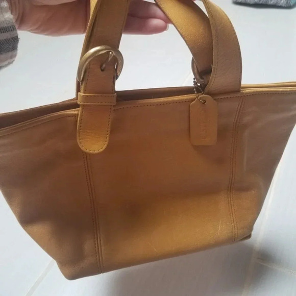 Coach Vintage Waverly Bag Saffron  Yellow #4133 - Picture 7 of 16